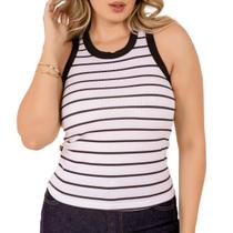 Blusinha Elastec Estampada Feminina Gola Redonda Manga Curta Tshirt Basica e Blusa Regata