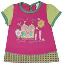 Blusinha evasê para bebê mundo encantado malwee