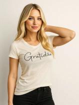Blusinha Feminina Branca Estampa em Frases - t-shirt- Baby look estampada