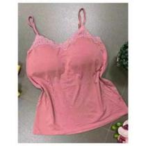 Blusinha Feminina de Alcinha de Renda com Bojo GG