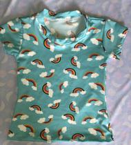 Blusinha feminina infantil de malha nuvem Blusinha feminina infantil de malha nuvem