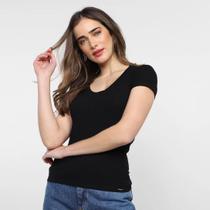 Blusinha feminina lunender viscose baby look canelada