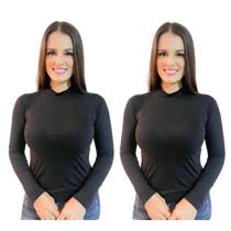 Blusinha Feminina Térmica com Golinha mais Alta Blusa Flanelada de Inverno para Mulheres