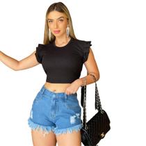 Blusinha Gola Canoa Cor Preta: Brilhe com Preto Blusinha Gola Canoa Cor Preta: Brilhe com Preto