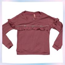 Blusinha Infantil Manga Longa Perola