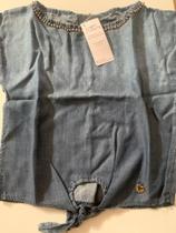 Blusinha Jeans de Amarrar Infantil 06 Anos Blusinha Jeans de Amarrar Infantil 06 Anos