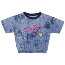 Blusinha Juvenil Look Jeans Tie Dye Jeans - UNICA - 8