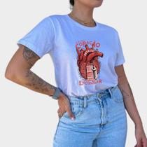 Blusinha Manga Curta Camiseta ''E O Meu Coração Deseja Te Encontrar" Terra Seca, Fraternidade, Músi Blusinha Manga Curta Camiseta ''E O Meu Coração Deseja Te Encontrar" Terra Seca, Fraternidade, Músi