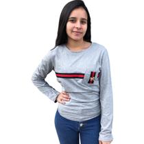 Blusinha manga longa feminina