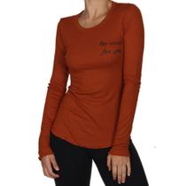 Blusinha Manga Longa Riu Kiu Too Sassy - Ocre Blusinha Manga Longa Riu Kiu Too Sassy - Ocre