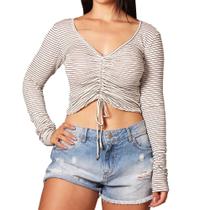 Blusinha Manga Longa Riu Kiu Blusinha Manga Longa Riu Kiu