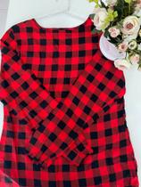 Blusinha manga longa xadrez