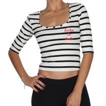 Blusinha Meia Manga Riu Kiu - Creme