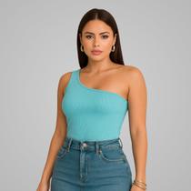 Blusinha Mula Manca Feminina Canelada Basica Elegante Verão