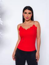 Blusinha Nuvem Feminina Alcinha Regata Com Bojo Super Fashion Top