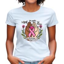 Blusinha Outubro Rosa Laço Babylook Prevenção Camisa Câncer de Mama mulher camiseta plus size