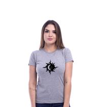 Blusinha T-shirt baby Look Feminina Gola redonda algodão