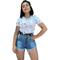 Blusinha t-shirt estilo cropped
