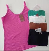 blusinha TAM M Cor Rosa, Preta, Branca, Marrom e Verde