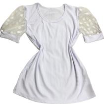 Blusinha tamnho grande manguinha tule princesa