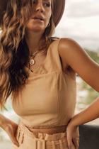 Blusinha Top Cropped com Detalhe X Busto Alça Larga Elástico