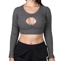 Blusinha Tricats Cropped Canelada Shine Blusinha Tricats Cropped Canelada Shine