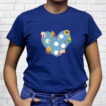 Blusinhas juninas camiseta algodão feminina arraiá são joão babylook quadrilha estampa coração Blusinhas juninas camiseta algodão feminina arraiá são joão babylook quadrilha estampa coração