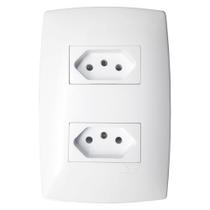 Blux Home Tomada Dupla 10A Com Placa 2X4