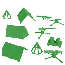 BMC Classic Plastic Army Men Playset Acessórios - 10pc Acampamento Militar - US Made