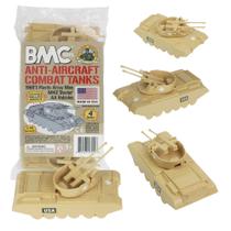 BMC Toys Tanques Antiaéreos Clássicos Payton 13cm 4 unidades Tan