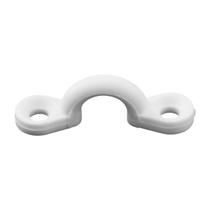 Bn1537 - alca para amarracao de cordas ou cabos modelo omega em nylon na cor branca 47 mm x 16 mm Bn1537 - alca para amarracao de cordas ou cabos modelo omega em nylon na cor branca 47 mm x 16 mm