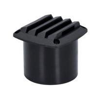 Bn1555 - grade de ventilacao quadrada 4 aletas em termoplastico na cor preta conexao ø 3 pol (74 mm)