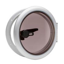 Bn1917 - escotilha (gaiuta) redonda em aluminio visor em acrilico 10 mm ø 11 pol (280 mm)