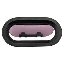 Bn1923 - escotilha (vigia) eliptica aluminio preta visor acrilico 10 mm 14,7 pol (375 mm) x 6,9 pol (175 mm)