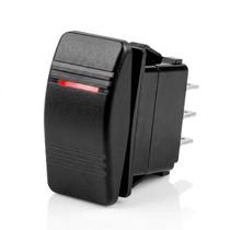 Bn1961 - botao interruptor rocker com friso (on)/off led linha cor vermelha spst 4 pin 12vdc-20a e 24vdc-10a Bn1961 - botao interruptor rocker com friso (on)/off led linha cor vermelha spst 4 pin 12vdc-20a e 24vdc-10a