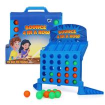 Board Game Point Games Bounce 4 in a Row com estojo de armazenamento