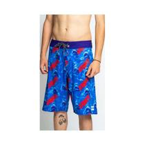 Boardshort Masculino Sublimado Collab Jaws Azul 9321A - HD Boardshort Masculino Sublimado Collab Jaws Azul 9321A - HD