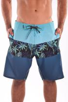 Boardshort Natural Art Plus Size 22350338 Tropic - Azul