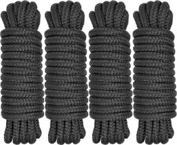 Boat Dock Lines PACTHSD, nylon trançado duplo, 1/2 x 4,5 m, pacote com 4