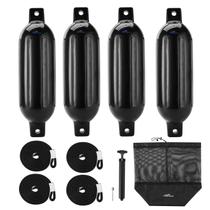 Boat Fender Affordura, pacote com 4, 16,5 cm com 4 cordas para pontão Boat Fender Affordura, pacote com 4, 16,5 cm com 4 cordas para pontão