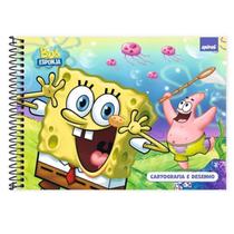 Bob Esponja Caderno Cartografia e Desenho Capa Dura 80 fls Spiral Bob Esponja Caderno Cartografia e Desenho Capa Dura 80 fls Spiral