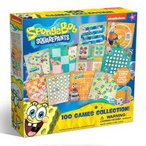 Bob Esponja Calça Quadrada 100 Coleção Clássica de Jogos de Tabuleiro para Família e Crianças com Idade 3+, Perfeito para a Noite de Jogo em Família
