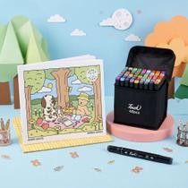 Bobbie Goods Caderno Colorir com Canetas Touch 48 Cores