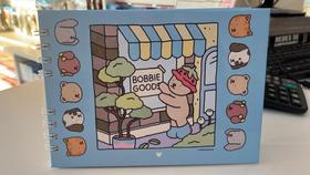 Bobbie Goods livrinho para colorir capa Dura folhas 180g aZUL - Papelaria Personalizada