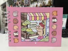 Bobbie Goods livrinho para colorir capa Dura folhas 180g Rosa - papelaria Personalizada