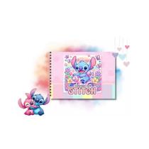 Bobbie Goods Stitch Capivara Livro de Colorir Caderno Capa Dura c/ Glitter e Espiral 50 Folhas
