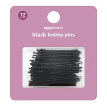 Bobby Pins Amazon Basics Black (72 unidades) com estojo Bobby Pins Amazon Basics Black (72 unidades) com estojo
