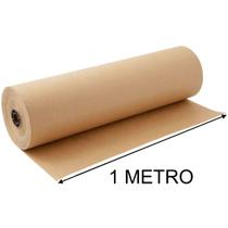 BOBINA 1 METRO PAPEL KRAFT 80gr 200 METROS PARDO MONOLÚCIDO FORRAÇÃO INDUSTRIA PINTURA LOJA EMBRULHO