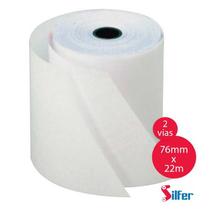 Bobina 2 via 76x22 branco silfer