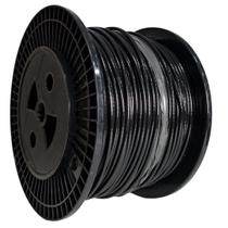 Bobina 50M Cabo Aço 6x7 Revestido PVC Preto 1/8 Academia